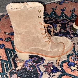 Maeve Combat Boots Size 8 Color Taupe